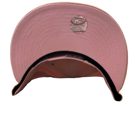 New Era New York Yankees 27 Championships 9FIFTY Snapback Hat Peach Pink UV - Picture 5 of 5